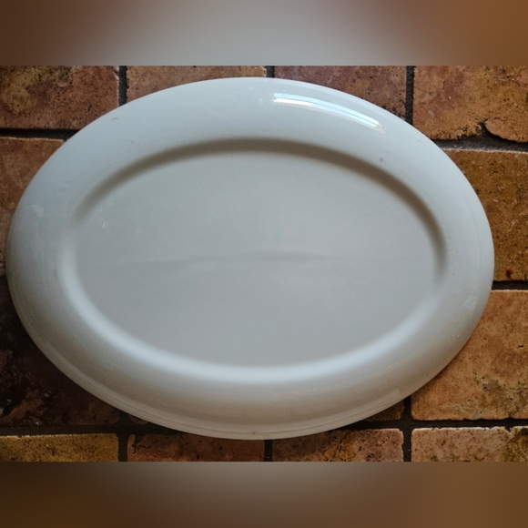 Vintage Christmas Turkey Platter Thanksgiving w/Cobalt/Gold Rim 13.5" - Picture 4 of 4